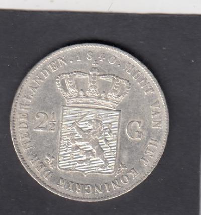 Beschrijving: 2 1/2 Gulden WILLEM I 